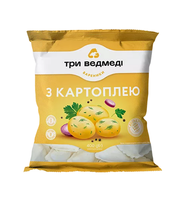 Вареники с картошкой "Три Ведмеді"