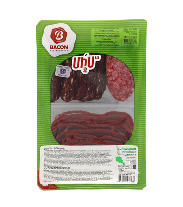Мясной ассорти нарезанный «Бекон» 120г.