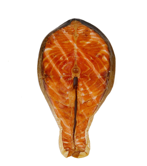 Стейк из лосося горячего копчения