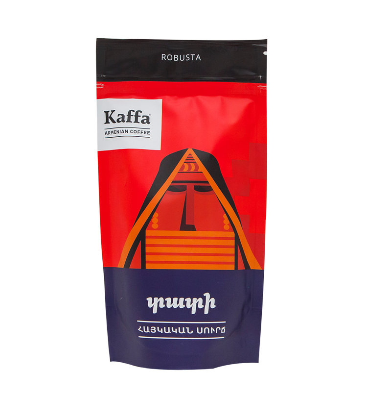 Ground coffee "Kaffa" Babushka — 100% robusta. Strong and aromatic. Delivery in Dubai.
