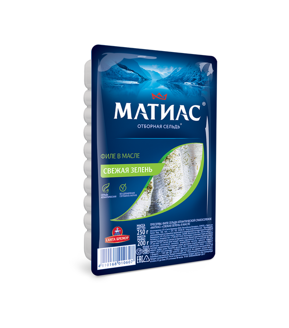 Сельдь филе со свежей зеленью