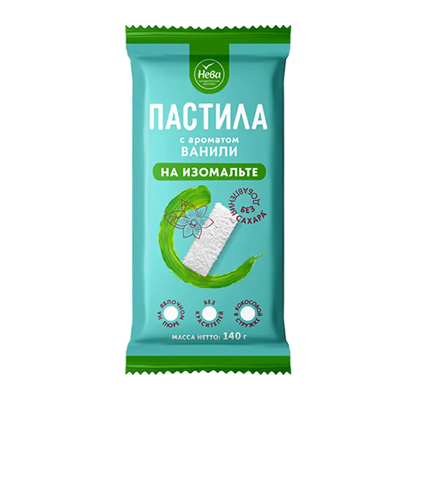Пастила с ароматом ванили на изомальте в кокосовой стружке "Нева"