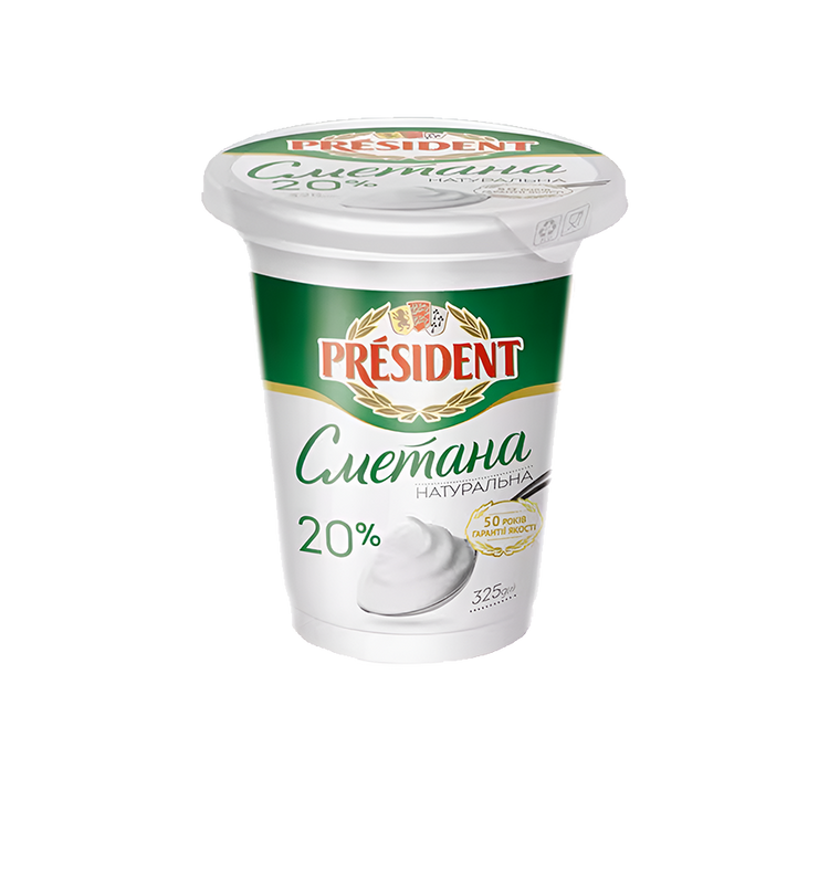 Сметана президент 20%