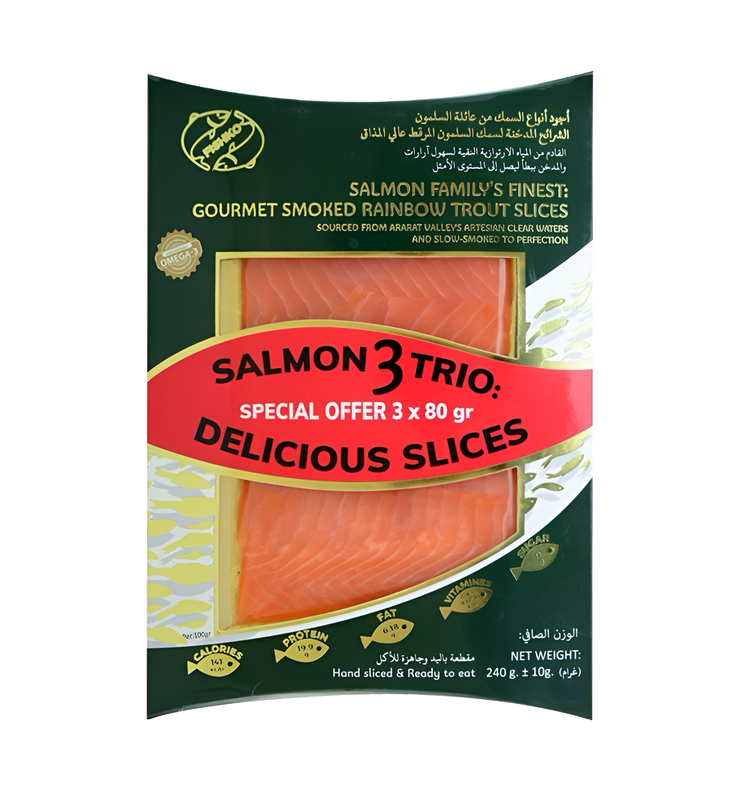 Smoked trout slices TRIO (3x80g)