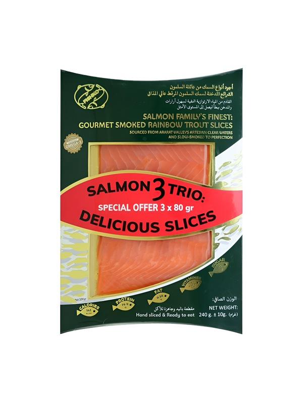 Smoked trout slices