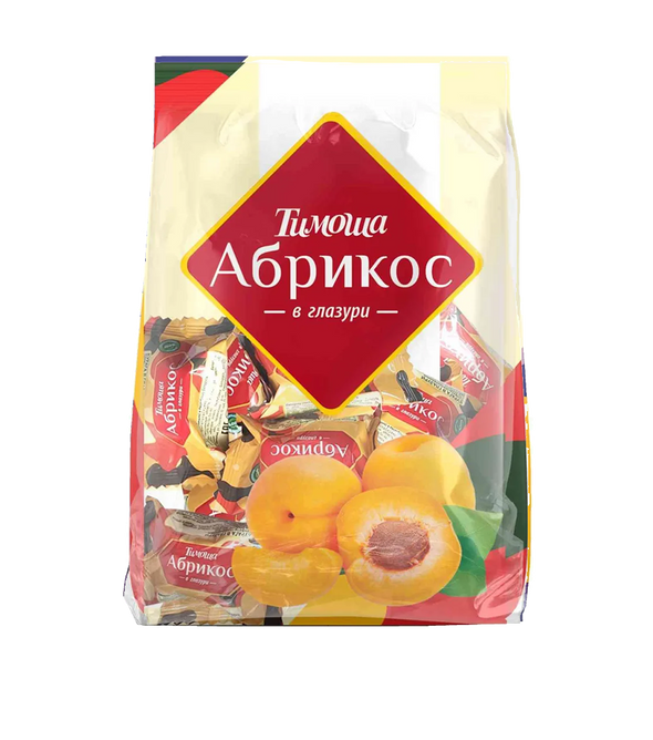 Timosha Chocolate Candies with Dried Apricot in Glaze — 200g
