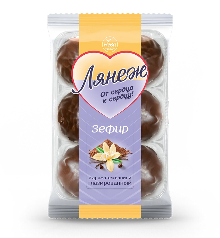 Зефир "Лянеж" с ароматом ванили глазированный