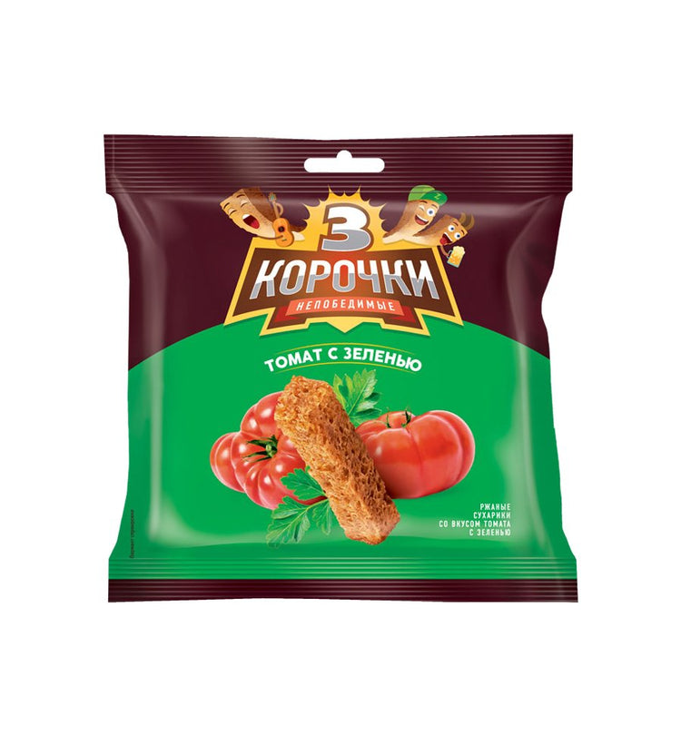 Сухарики со вкусом томата и зелени 100 г