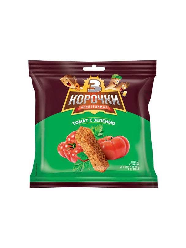 Сухарики со вкусом томата и зелени 100 г