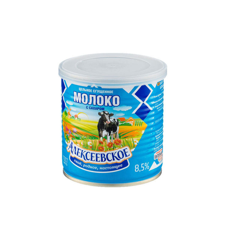 Молоко цельное сгущенное с сахаром Алексеевское 8.5%