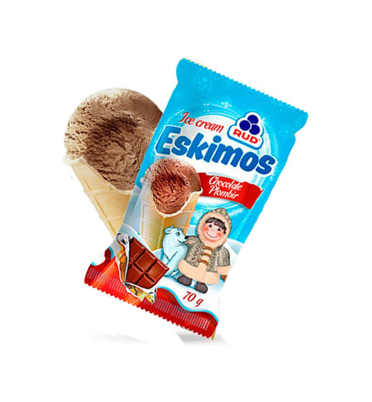 Chocolate ice cream in a waffle cup "ESKIMOS"