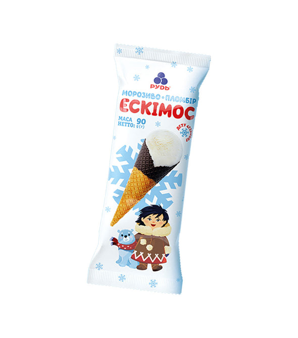 Eskimos Plombir Ice Cream in a Waffle Cup