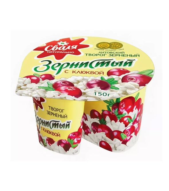 Творог зернистый с клюквой