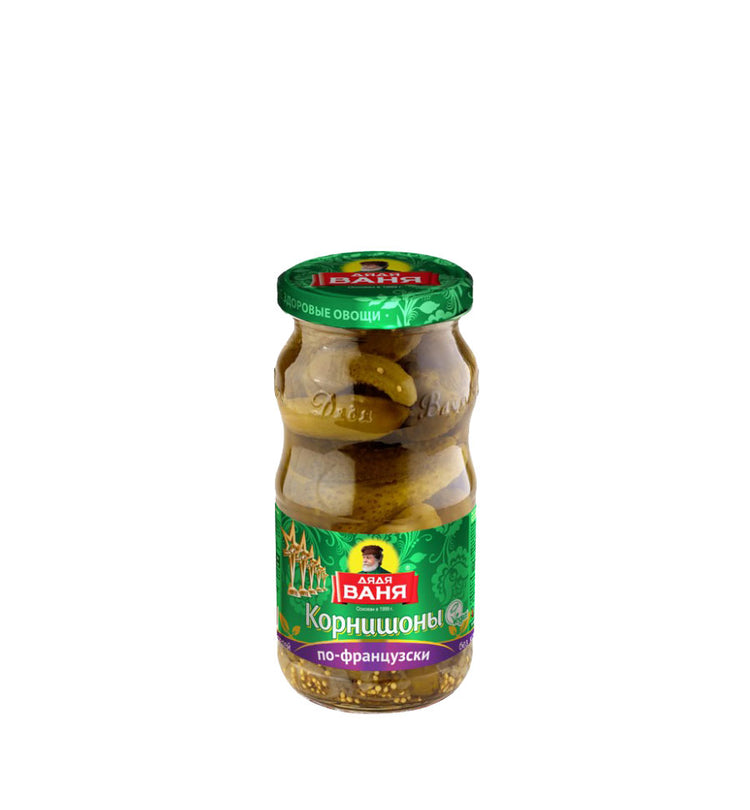Pickled baby cucumbers French style