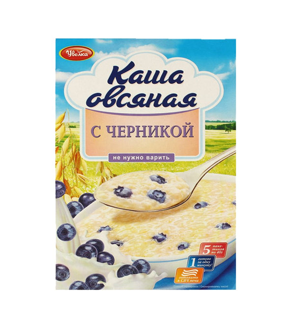 Овсянка с черникой быстрого приготовления