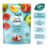 FrutoNyanya apple and peach fruit pieces, 53 g