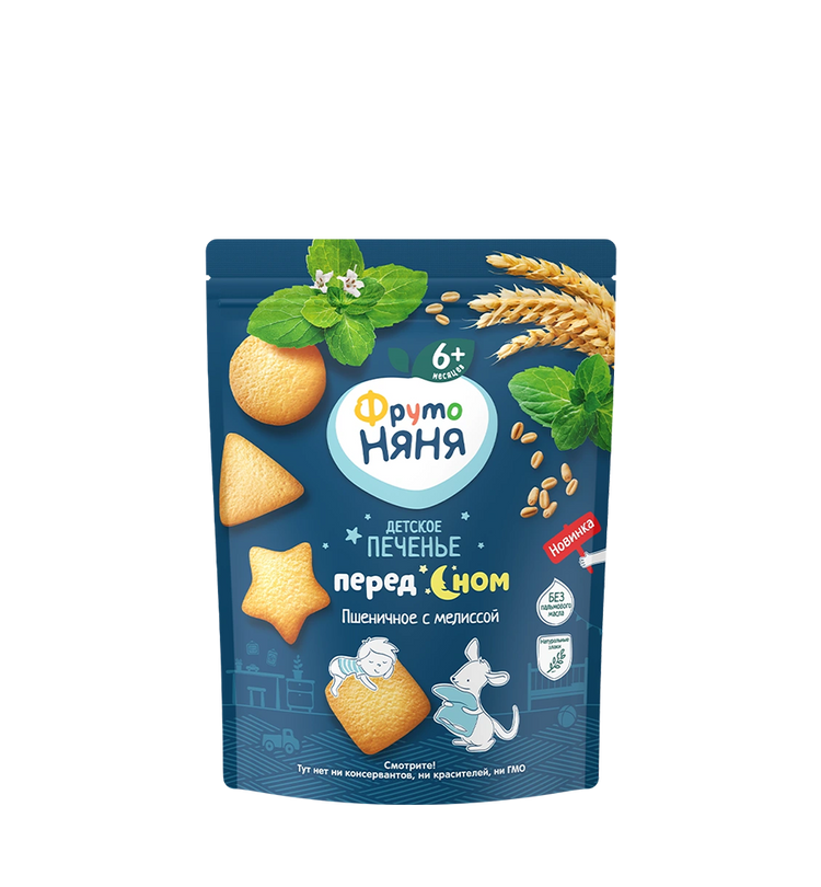 FrutoNyanya biscuits with lemon balm “Before Bedtime”, 120 g