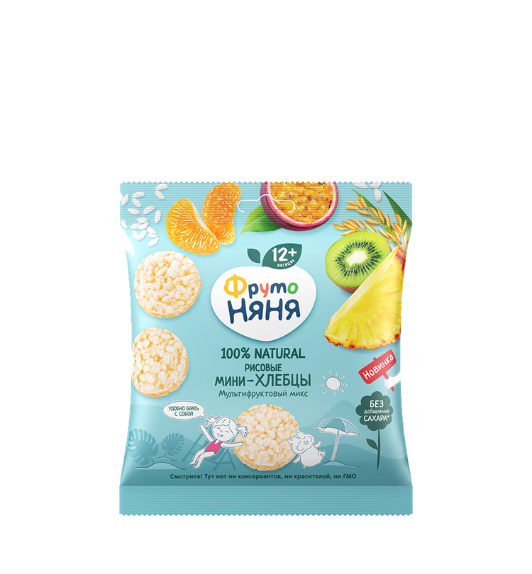FrutoNyanya “Multifruit Mix” mini rice cakes, 30 g