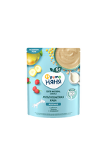 FrutoNyanya dry multigrain milk porridge with apple, banana, and strawberry, 200 g