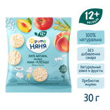 FrutoNyanya mini rice cakes with apple and peach, 30 g
