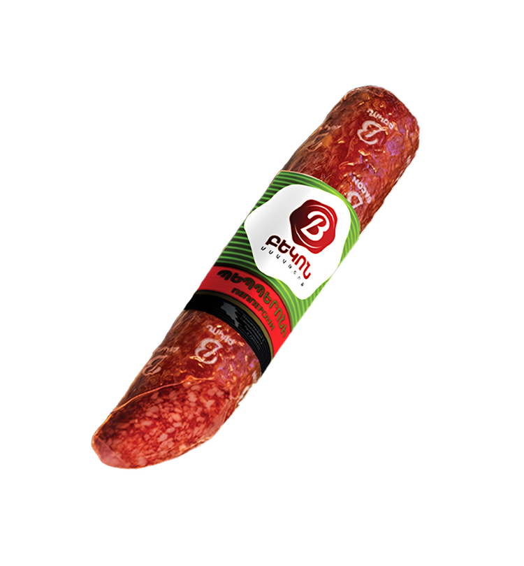 Raw smoked pepperoni sausage "Bacon" 192g.