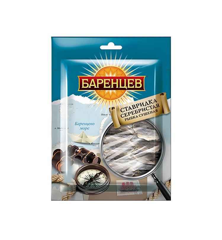 Ставридка серебристая сушёно-вяленая "Баренцев" 20г.