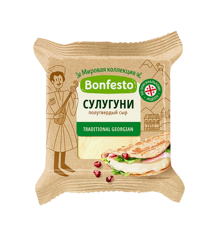 Bonfesto Suluguni Cheese 40% 200g.