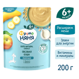 FrutoNyanya dry milk oatmeal porridge with apples and bananas, 200 g
