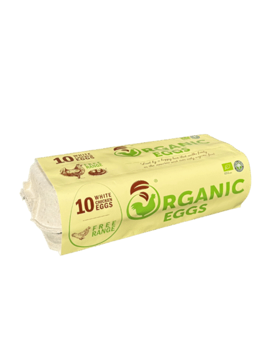 Органические белые яйца 10 шт.