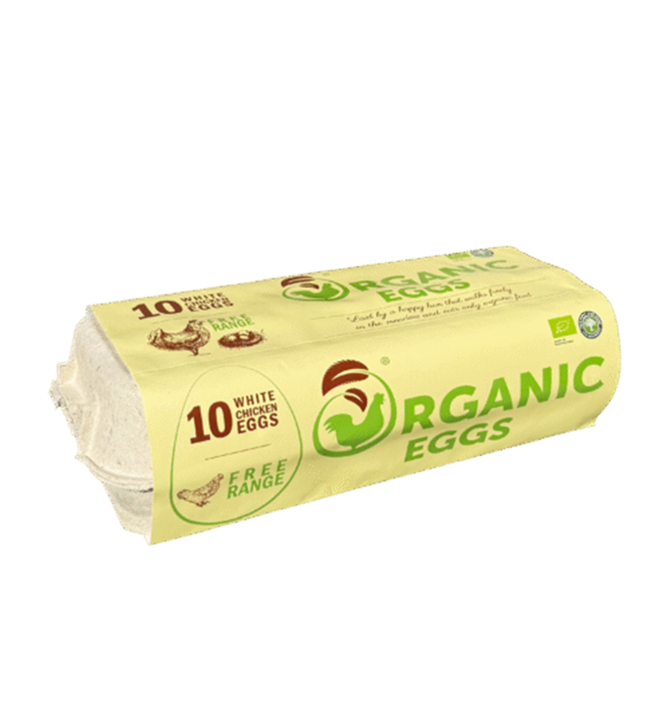 Органические белые яйца 10 шт.