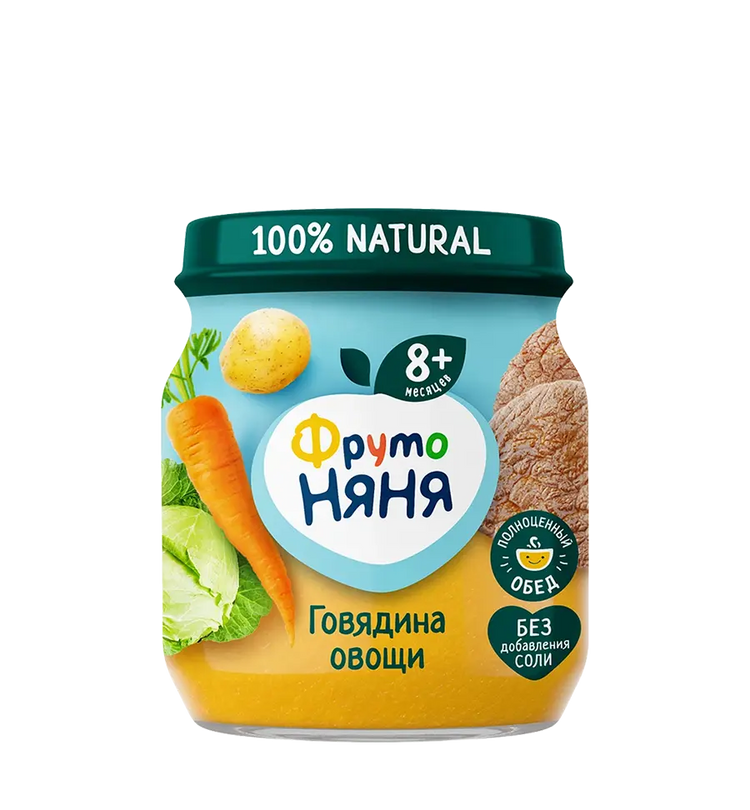 FrutoNyanya Beef with Vegetables Puree 100g.