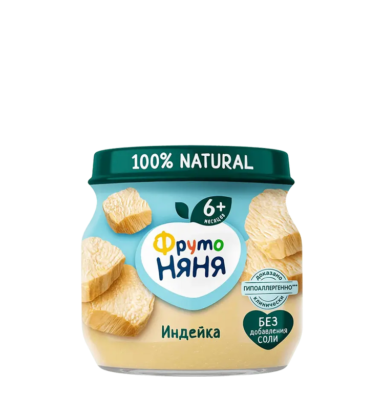 Пюре ФрутоНяня индейка 80г.