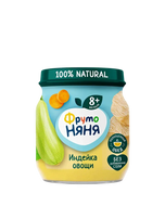 FrutoNyanya Turkey Puree with Vegetables, 100g.