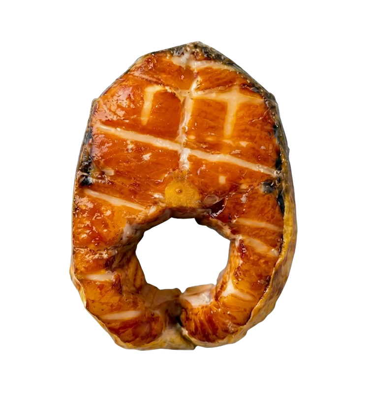 Нельма горячего копчения стейк