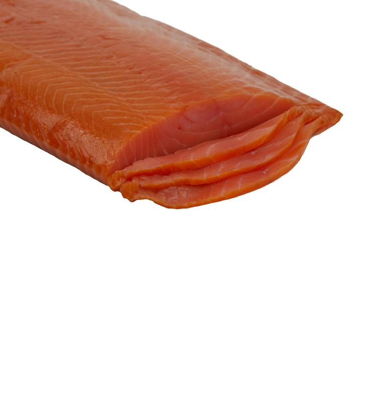 Royal salmon of cold smoking with orange, honey and ginger