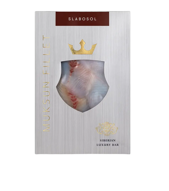 Муксун слабосолёный в нарезке 300г.