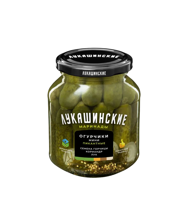 Огурчики «Лукашинские» Мини маринованные «Пикантные»
