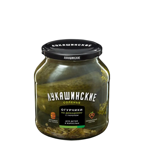 Lukashinskie Homemade-Style Salted Cucumbers with Dill