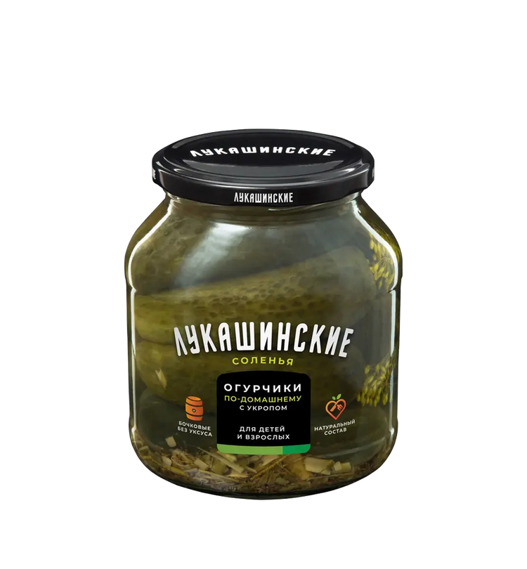 Огурчики «Лукашинские» солёные по-домашнему с укропом