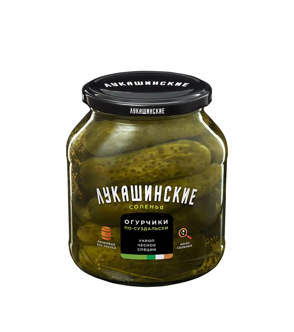 Lukashinskie Lightly Salted Suzdal-Style Cucumbers