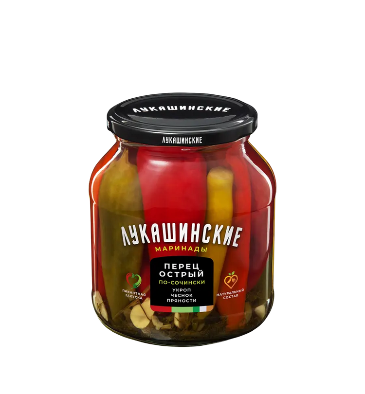 Перец острый по-сочински «Лукашинские» 670г.