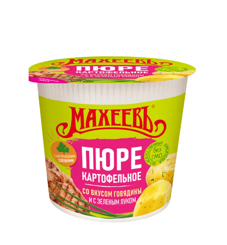 Makheev Potato Puree with Beef Flavor and Green Onion