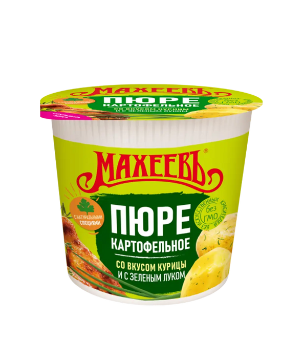 Makheev Potato Puree with Chicken and Green Onion Flavor
