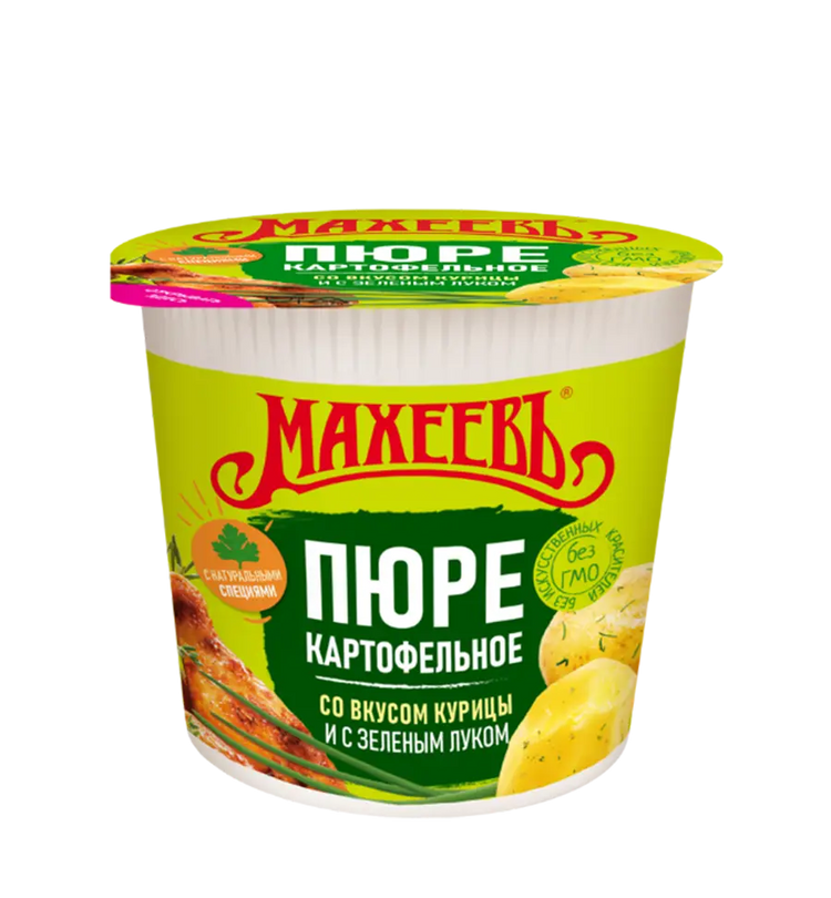 Пюре картофельное Махеевъ со вкусом курицы и зелёного лука