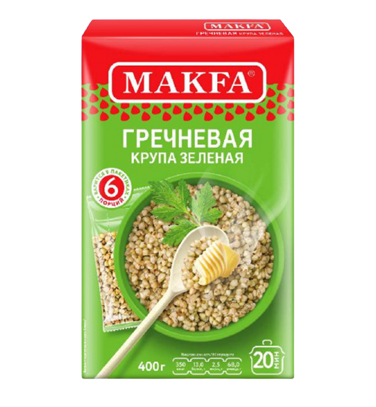 Green Buckwheat Makfa in Bags