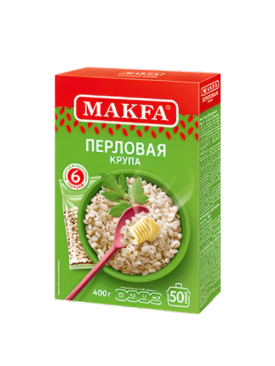 Pearl barley in Makfa bags