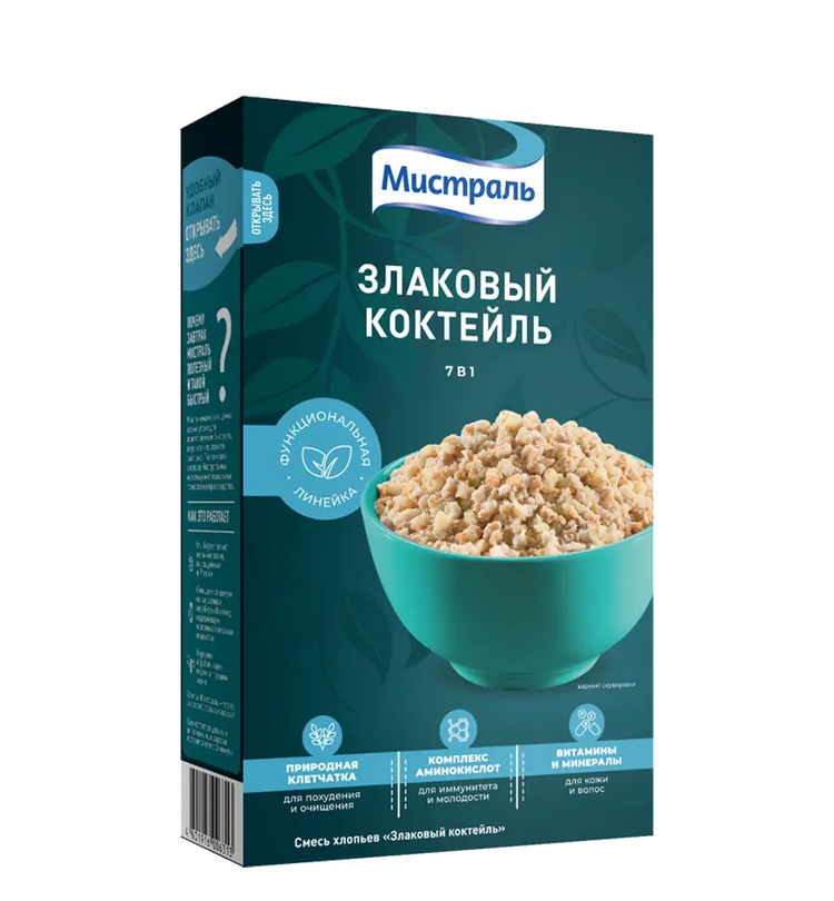 Хлопья Мистраль злаковый коктейль 7 злаков