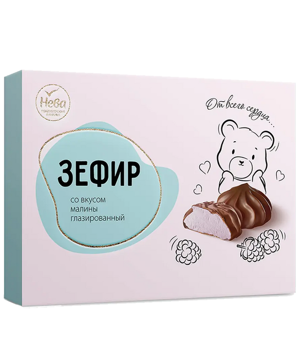 Зефир со вкусом малины глазированный