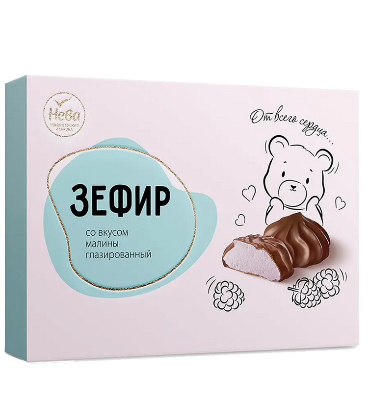 Зефир со вкусом малины глазированный
