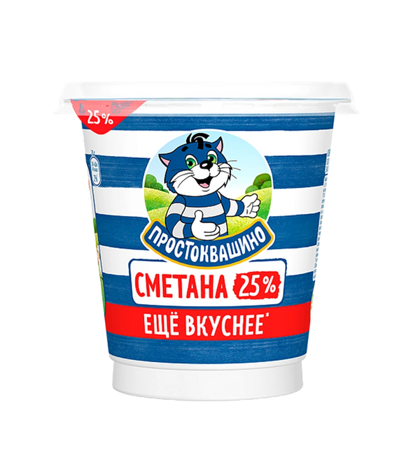 Сметана Простоквашино 25% 300г.